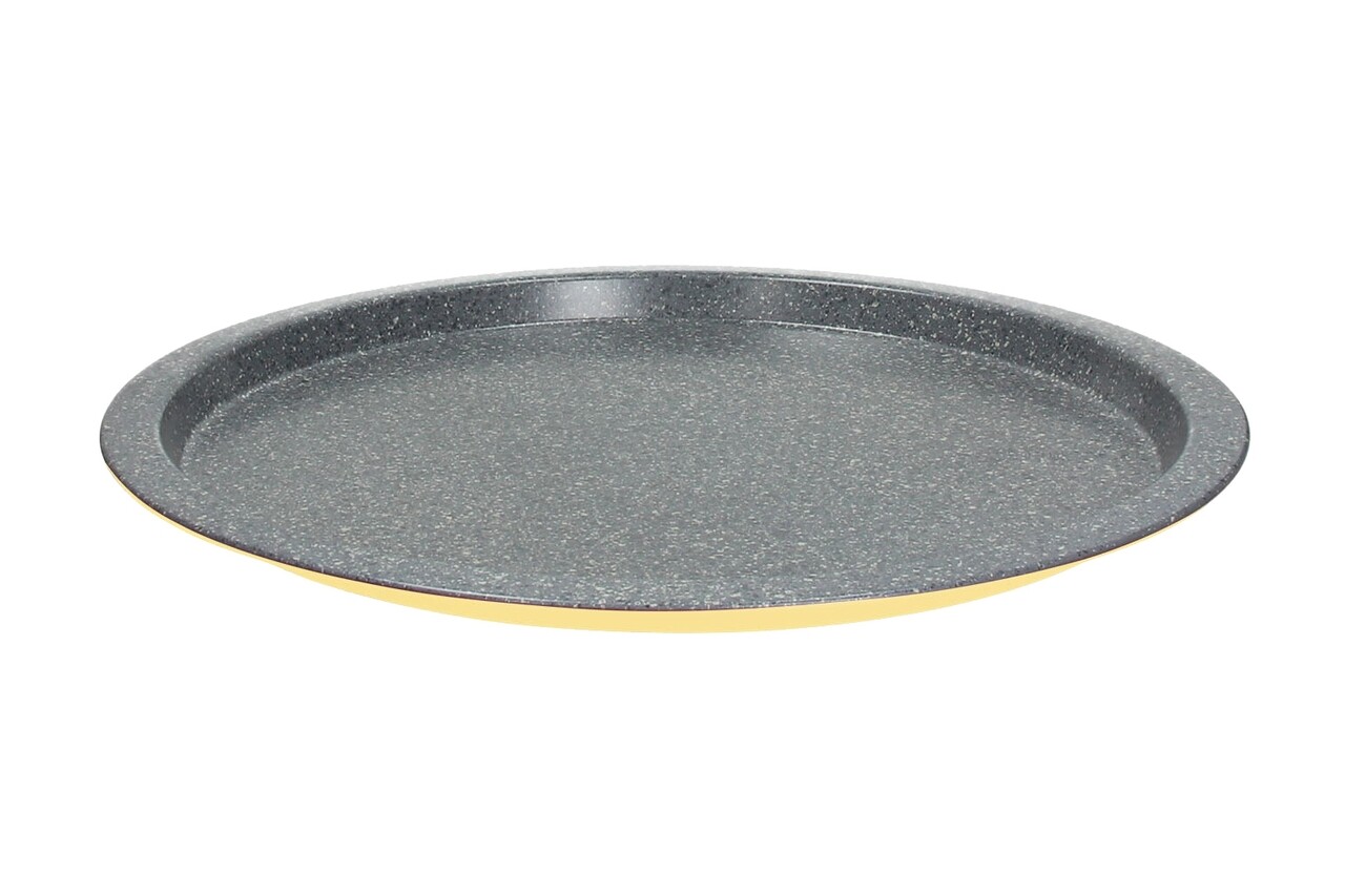 Tava de copt pizza, Tognana, Natlo Vintage, otel carbon, galben - imagine 3